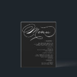 Luxurious Typography Wedding Menu Card<br><div class="desc">Our "Luxurious Typography" collection features a beautiful custom calligraphy script with ample swirls in faux foil of different colours along with a matching double foil border. All your script for customisation is in an elegant serif font. You can choose to mix and match faux foil colours for a complete set...</div>