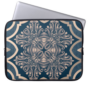 Luxurious Vintage Damask Seamless Pattern Laptop Sleeve