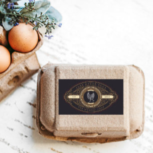 Luxurious Vintage Golden Egg Carton Label