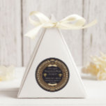 Luxurious Vintage Golden Queen Bee Honey Jar Label<br><div class="desc">Metallic faux gold foil honeycomb pattern with a polygon that holds all information for your apiary. Choose between different items from this collection in our store to complete your branding.</div>