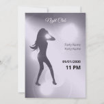 Luxurious Violet Brilliant Dancing Girl Silhouette Invitation<br><div class="desc">Dancing girl silhouette mixed with bright glows.</div>