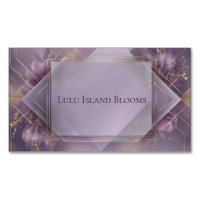 Luxurious Violet Gold Geometric Floral Modern