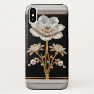 Luxurious White Flower Case-Mate iPhone Case