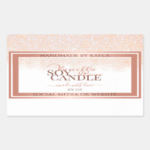 Luxurious White Product Packaging Labels Rose Gold