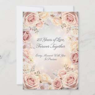 Luxury 25th Wedding Anniversary Card – Romantic