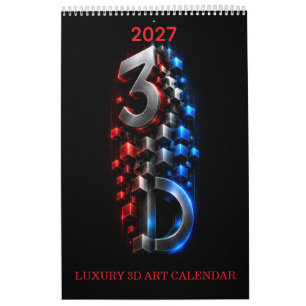 Luxury 3D Art 2027 Calendar
