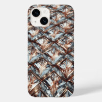 Luxury 3D Geometric Diamond and Rose Gold Mosaic C