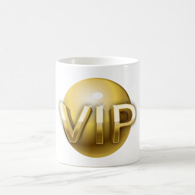 Luxury 3D Gold VIP Emblem Coffee Mug (Center)