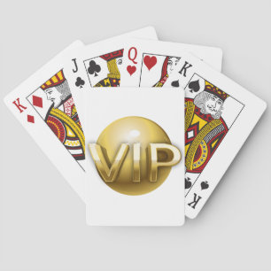 Luxury 3D Gold VIP Emblem Playing Cards