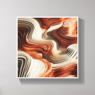 Luxury 3D Marble Topography Art - Abstract Fluid T Canvas Print