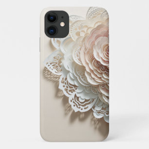 Luxury 3D Paper-Cut Floral Art - Elegant Pink & Wh Case-Mate iPhone Case