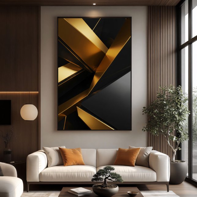 Luxury 3D Wall Modern Metallic Design Canvas Print (Creator Uploaded)