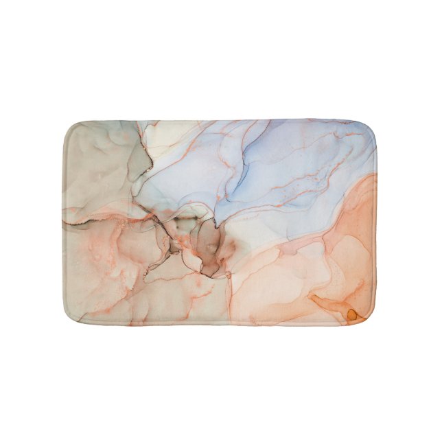 Luxury Abstract: Alcohol Ink Art Bath Mat (Front)