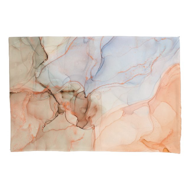 Luxury Abstract: Alcohol Ink Art Pillowcase (Front)
