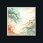 Luxury Abstract Alcohol Ink Wall Art - Ethereal Mi<br><div class="desc">A dreamlike abstract composition featuring fluid, translucent layers of mint green, soft peach, and terracotta. The organic, wave-like structures are delicately accented with shimmering gold dust and fine stippled textures, evoking a sense of calm and celestial wonder. This elegant piece adds a sophisticated, modern touch to any contemporary space, from...</div>