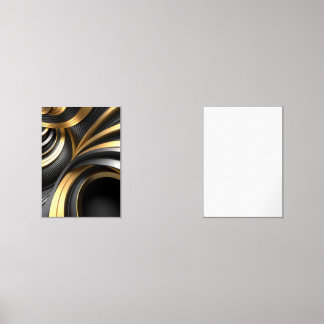 Luxury Abstract Background with Gold and Black Cur