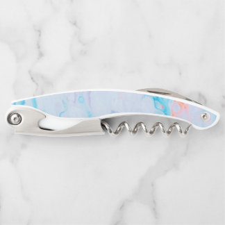 Luxury Abstract Fluid Agate Stone & Crystal Textur Corkscrew