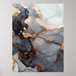 Luxury abstract fluid art painting background alco poster