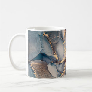 Luxury abstract fluid art painting in alcohol ink coffee mug