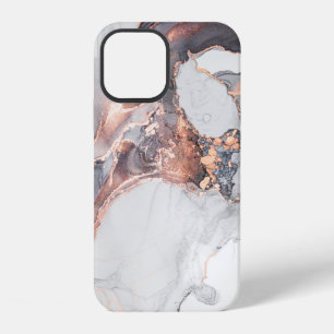 Luxury abstract fluid art painting in alcohol ink iPhone 12 case