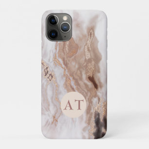 Luxury Abstract Gold Marble Pattern Monogram Case-Mate iPhone Case