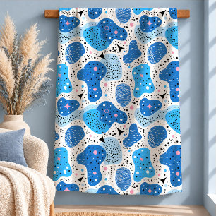 Luxury Abstract Memphis Pattern Throw Blanket Art