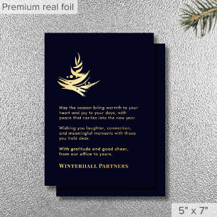 Luxury Abstract Tree Navy Blue Gold