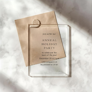 Luxury Acrylic Annual Holiday Party  Acrylic Invitations