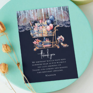 Luxury Adult Birthday  Thank You Card