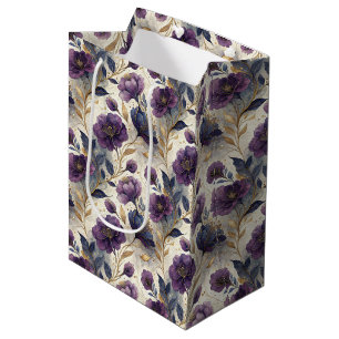 Luxury alcohol ink tiled pattern medium gift bag