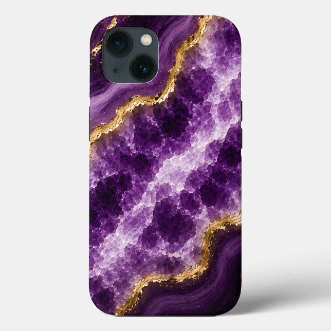 Luxury Amethyst Marble Geode Case-Mate iPhone Case (Back)