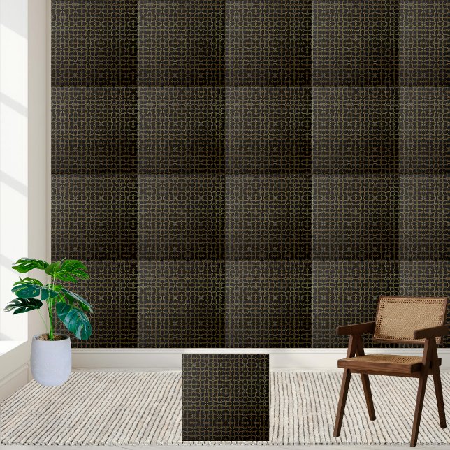 Luxury and Modern Black and Gold Geometric Tile (Luxury and Modern Black and Gold Geometric Tile)