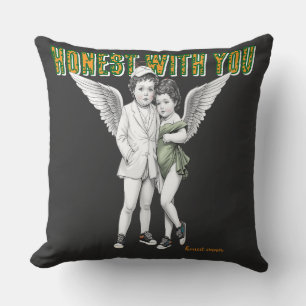 Luxury Angel Couple Art Collection Throw Pillow