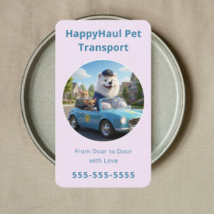 Luxury Animal Transport Pet Travel & Taxi Service Business Card