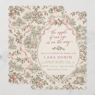 luxury Apple of our Eye Autumn Fall Baby Shower Invitation