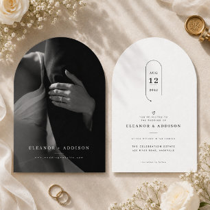 Luxury Arch Photo Wedding Invitation