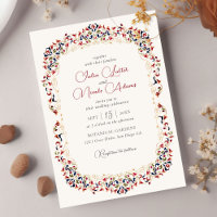 Luxury Art Botanical Floral Paisley Photo Wedding