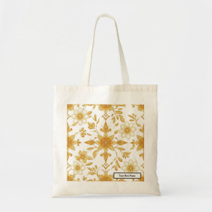 Luxury Art Deco Emerald Floral Tote Bag