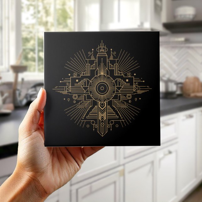 Luxury Art Deco Fan Geometric Motif Pat#4 ID1196 Tile (Creator Uploaded)