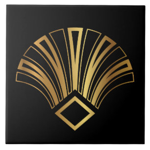 Luxury Art Deco Fan Motif Tile