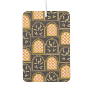 Luxury Art Deco Geometric Floral Seamless Pattern  Car Air Freshener