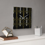 luxury art deco  square wall clock<br><div class="desc">get luxury art deco wall clocks for your living room decor,  art deco wall clocks for bedroom,  art deco wall clocks</div>