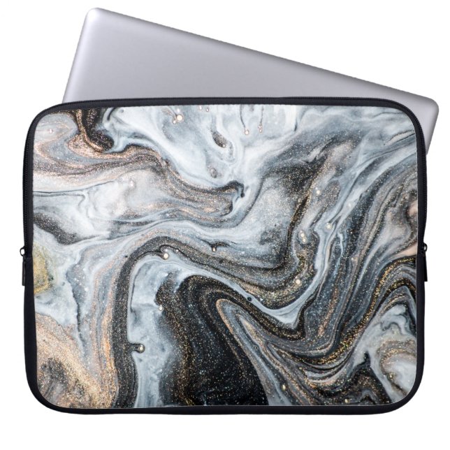 Luxury art in Eastern style. Golden swirl, artisti Laptop Sleeve (Front)