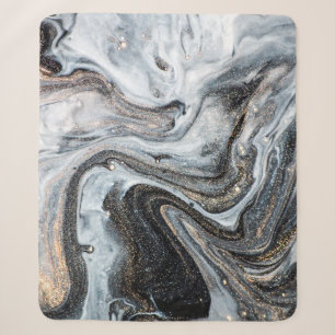 Luxury art in Eastern style. Golden swirl, artisti Sherpa Blanket