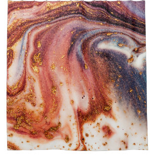 Luxury art in Eastern style. Golden swirl, artisti Shower Curtain