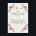 Luxury Artistic Botanical Floral Paisley Wedding Enclosure Card<br><div class="desc">Beautiful Invitation to celebrate Special occasions and festivals comes with digital and E-invitation as per your request. We would love to replicate our designs to make multiple products like rsvp cards, labels envelopes, and more. Customisation is available for ready to print on request at info@shamaurcreatif@gmail.com. Look Forward to hearing from...</div>