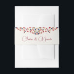 Luxury Artistic Botanical Floral Paisley Wedding Invitation Belly Band<br><div class="desc">Beautiful Invitation to celebrate Special occasions and festivals comes with digital and E-invitation as per your request. We would love to replicate our designs to make multiple products like rsvp cards, labels envelopes, and more. Customisation is available for ready to print on request at info@shamaurcreatif@gmail.com. Look Forward to hearing from...</div>