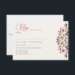 Luxury Artistic Botanical Floral Paisley Wedding RSVP Card<br><div class="desc">Beautiful Invitation to celebrate Special occasions and festivals comes with digital and E-invitation as per your request. We would love to replicate our designs to make multiple products like rsvp cards, labels envelopes, and more. Customisation is available for ready to print on request at info@shamaurcreatif@gmail.com. Look Forward to hearing from...</div>