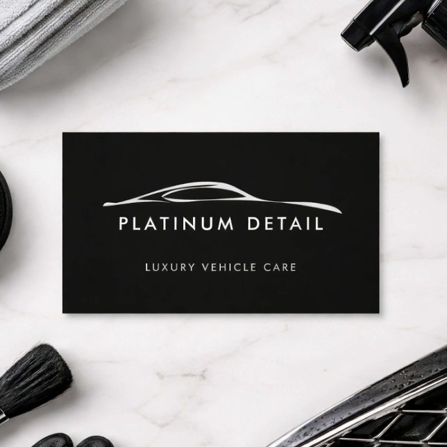 Luxury Auto Detailing Logo Business Card (Creator Uploaded)