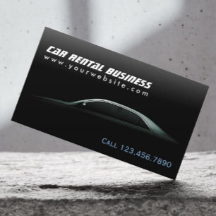 Luxury Auto Outline Car Hire/Rental Business Card